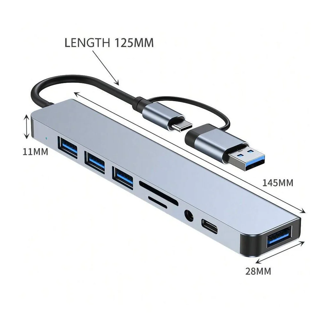 8-in-1 USB-C Hub: Expand Device Connectivity, Compatible with Various Devices - Image 2