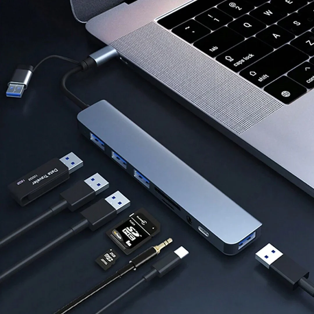 8-in-1 USB-C Hub: Expand Device Connectivity, Compatible with Various Devices - Image 3