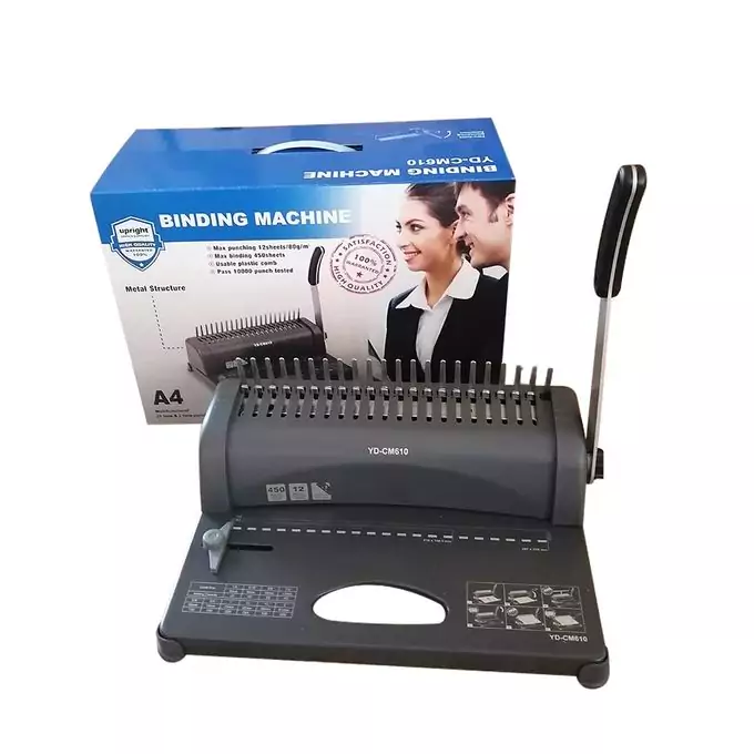 A4 Comb Binding Machine - Black / YD-CM610 - Image 2