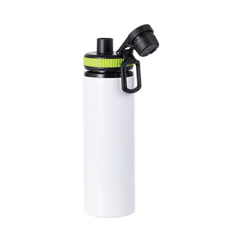 Aluminum Water Bottle with Screw Cap and Green Insert – 750ml / for Sublimation - Image 2