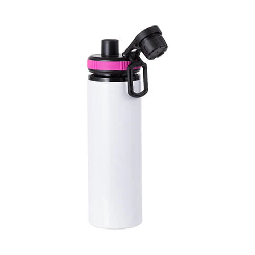 Aluminum Water Bottle with Screw Cap and Pink Insert – 750ml / for Sublimation - Image 2