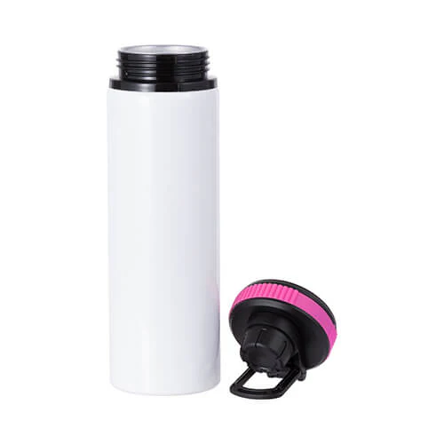 Aluminum Water Bottle with Screw Cap and Pink Insert – 750ml / for Sublimation - Image 3