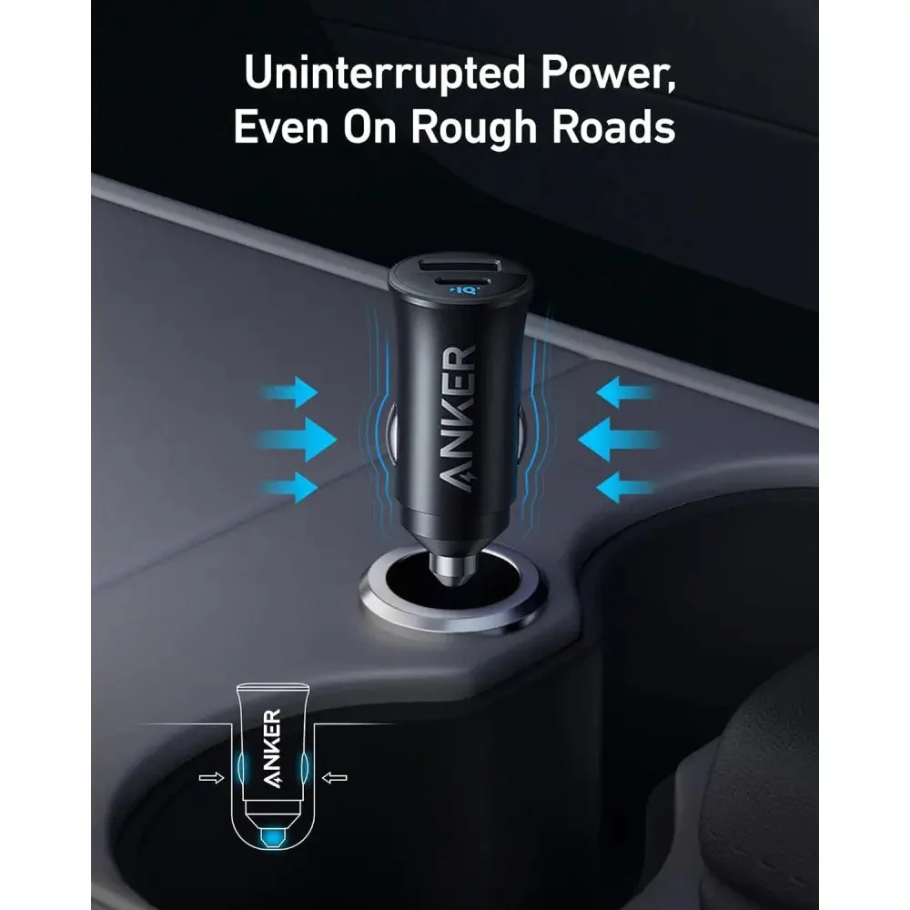 Anker PowerDrive Car Charger - 30W / USB-C / USB-A / Black - Image 4