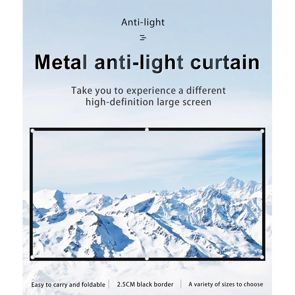 Anti-Light Portable Projector Screen – 16:9 / 100 inches - Image 2