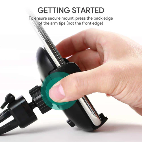 Aukey 360-Degree Flexible Car Air Vent Phone Holder Car Mount – Black - Image 4
