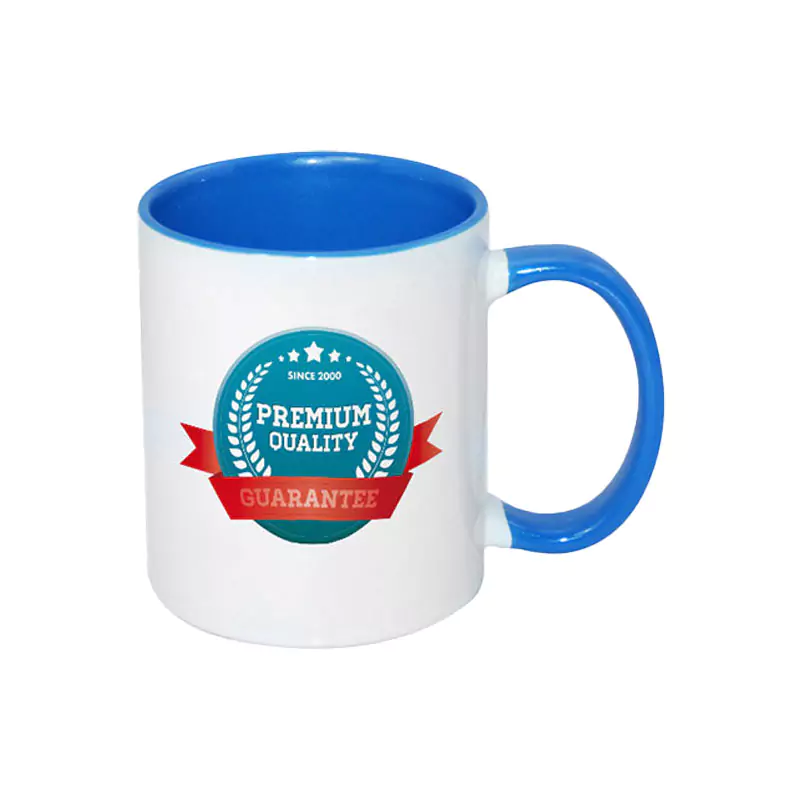 BestSub 11oz Inner/Handle Color Sublimation Mug - Light Blue - Image 2