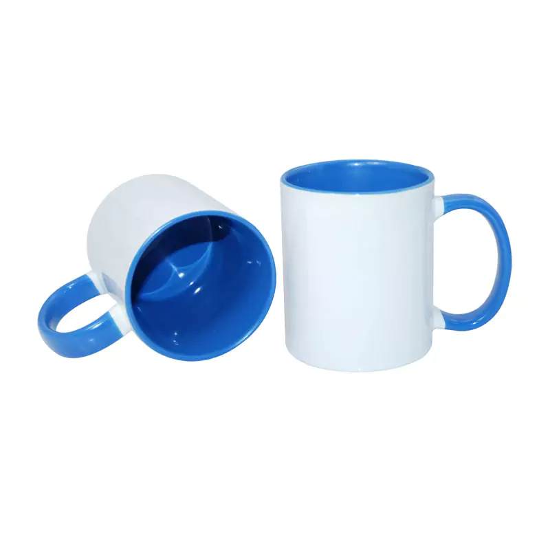 BestSub 11oz Inner/Handle Color Sublimation Mug - Light Blue - Image 3