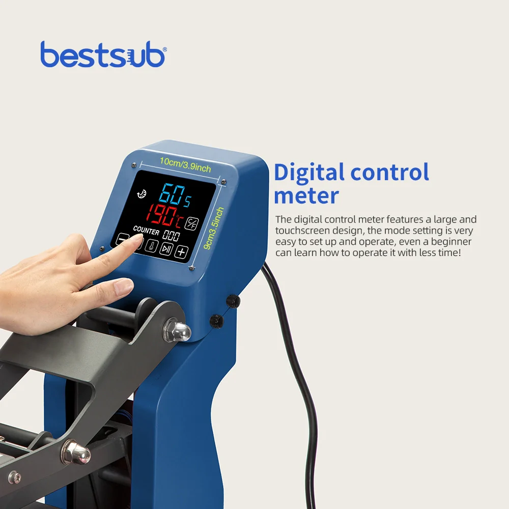 BestSub Manual Flat Heat Press – 38 x 38 cm / Seychelles Blue - Image 4