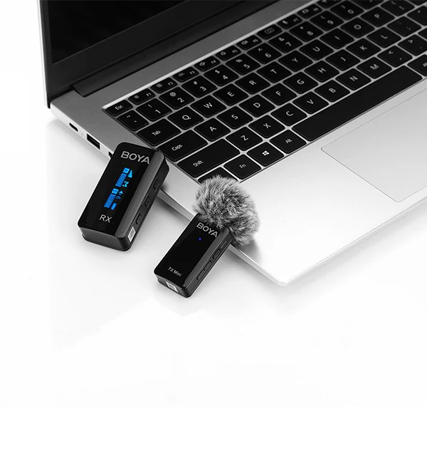 BOYA 2.4GHz Smallest Wireless Microphone (1Transmitter+1Receiver) – Black - Image 3