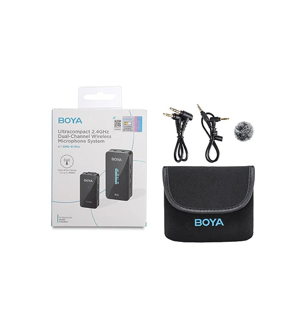 BOYA 2.4GHz Smallest Wireless Microphone (1Transmitter+1Receiver) – Black - Image 4