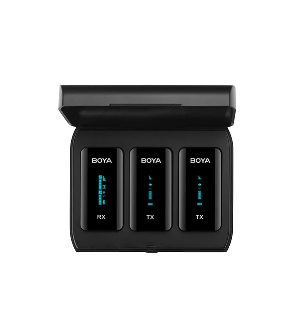 BOYA 2.4GHz Wireless Microphone (2Transmitters+1Receiver) – Black