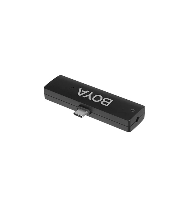 BOYA 2.4GHz Wireless Microphone Kit for Mobile Devices (1 Transmitter + 1 Receiver with Type-C Jack) – Black - Image 5