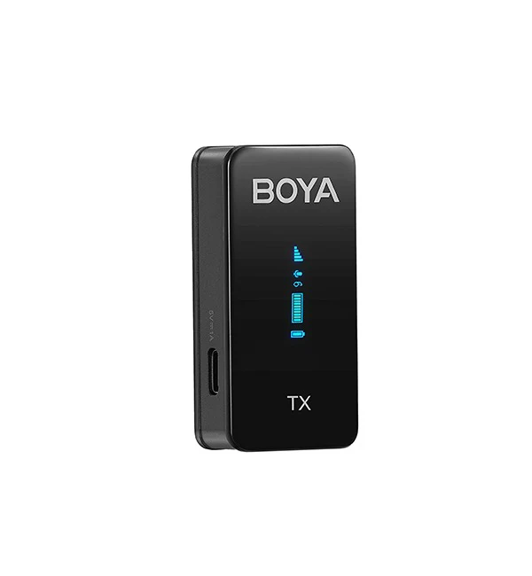 BOYA 2.4GHz Wireless Microphone Kit for Mobile Devices (2 Transmitters + 1 Receiver with Type-C Jack) – Black - Image 2