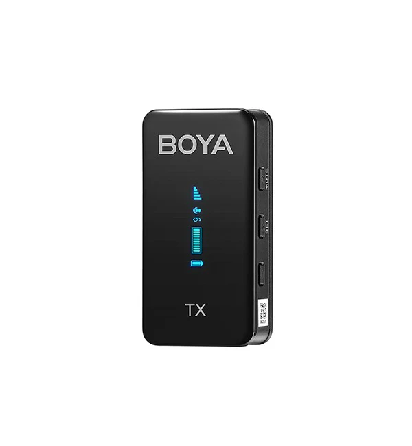 BOYA 2.4GHz Wireless Microphone Kit for Mobile Devices (2 Transmitters + 1 Receiver with Type-C Jack) – Black - Image 3