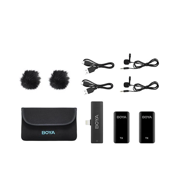BOYA 2.4GHz Wireless Microphone Kit for Mobile Devices – Black - Image 6