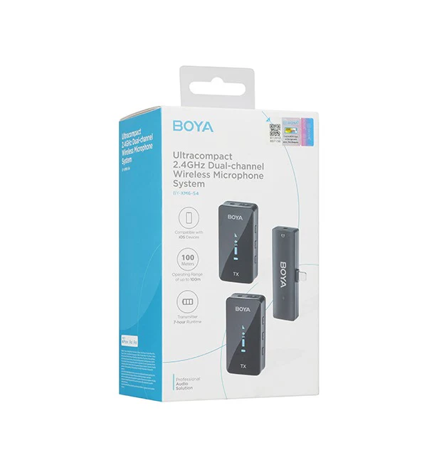 BOYA 2.4GHz Wireless Microphone Kit for Mobile Devices – Black - Image 7