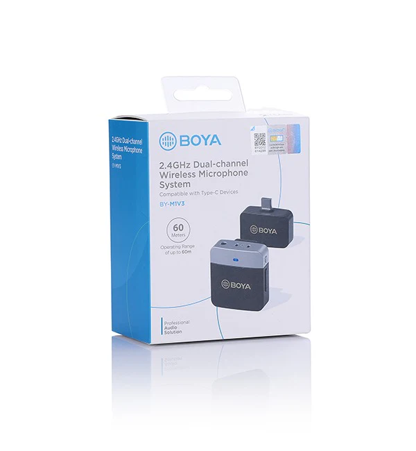 BOYA 2.4Ghz Wireless Microphone with Ear-Return Monitoring function – Black - Image 4