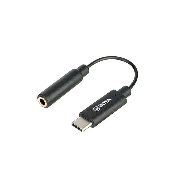 BOYA 3.5mm TRS Female to Type-C Male Audio Adapter – 6m / Black - Image 2
