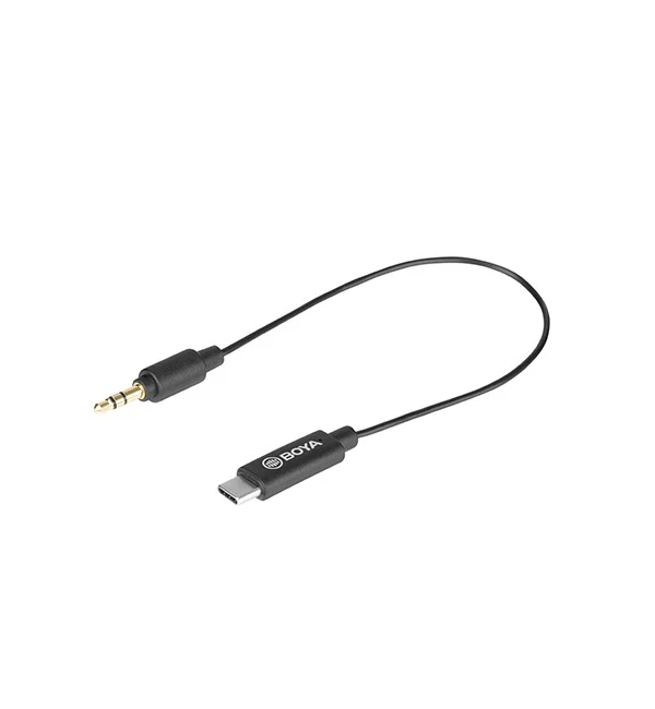 BOYA 3.5mm TRS Male to Type-C Male Audio Adapter – Black - Image 2
