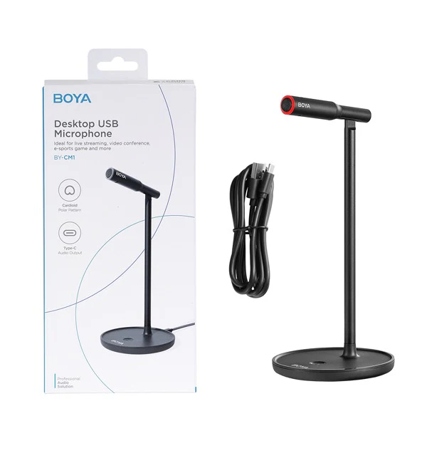 BOYA Cardiod Desktop USB Microphone with Adjustable angle – Black - Image 6