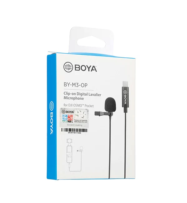 BOYA Dedicated Lavalier Microphone for DJI OSMO POCKET V1, V2 – Black - Image 3