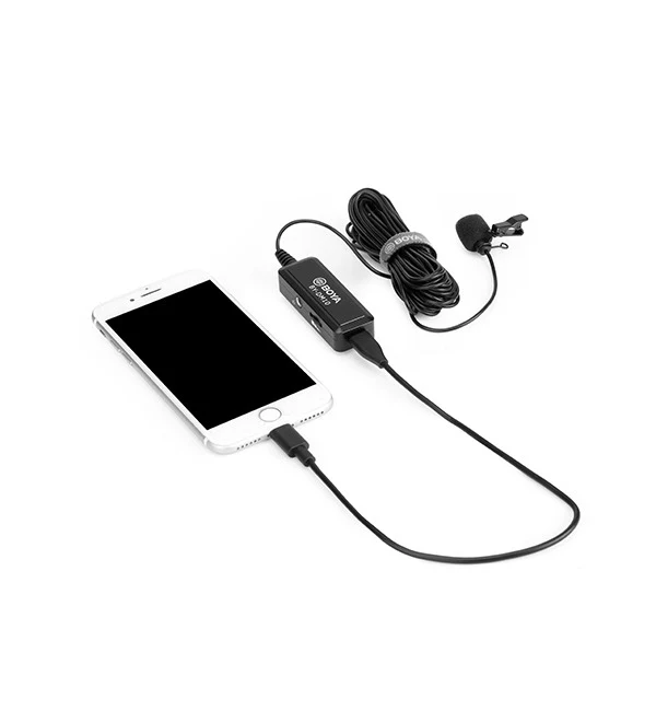 BOYA Lavalier Microphone for iOS and PC – Black - Image 4