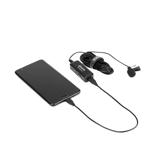 BOYA Lavalier Microphone for Type-C Devices and PC – Black - Image 3