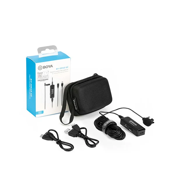 BOYA Lavalier Microphone for Type-C Devices and PC – Black - Image 4
