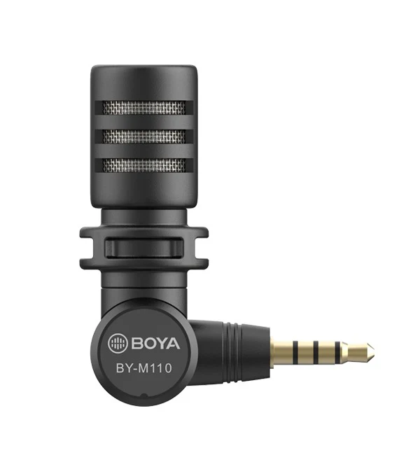 BOYA Miniature Condenser Smartphone Microphone (3.5mm Jack ) – Black - Image 4