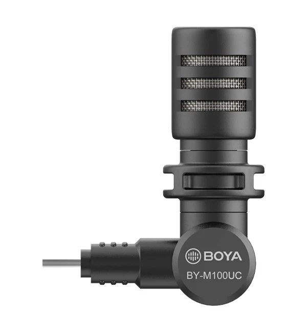 BOYA Miniature Condenser Smartphone Microphone with Type-C Connector – Black - Image 3