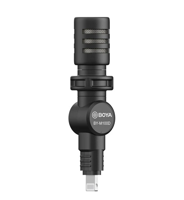 BOYA Mininature Condenser Microphone for Smartphone with Lightning Connector – Black - Image 2