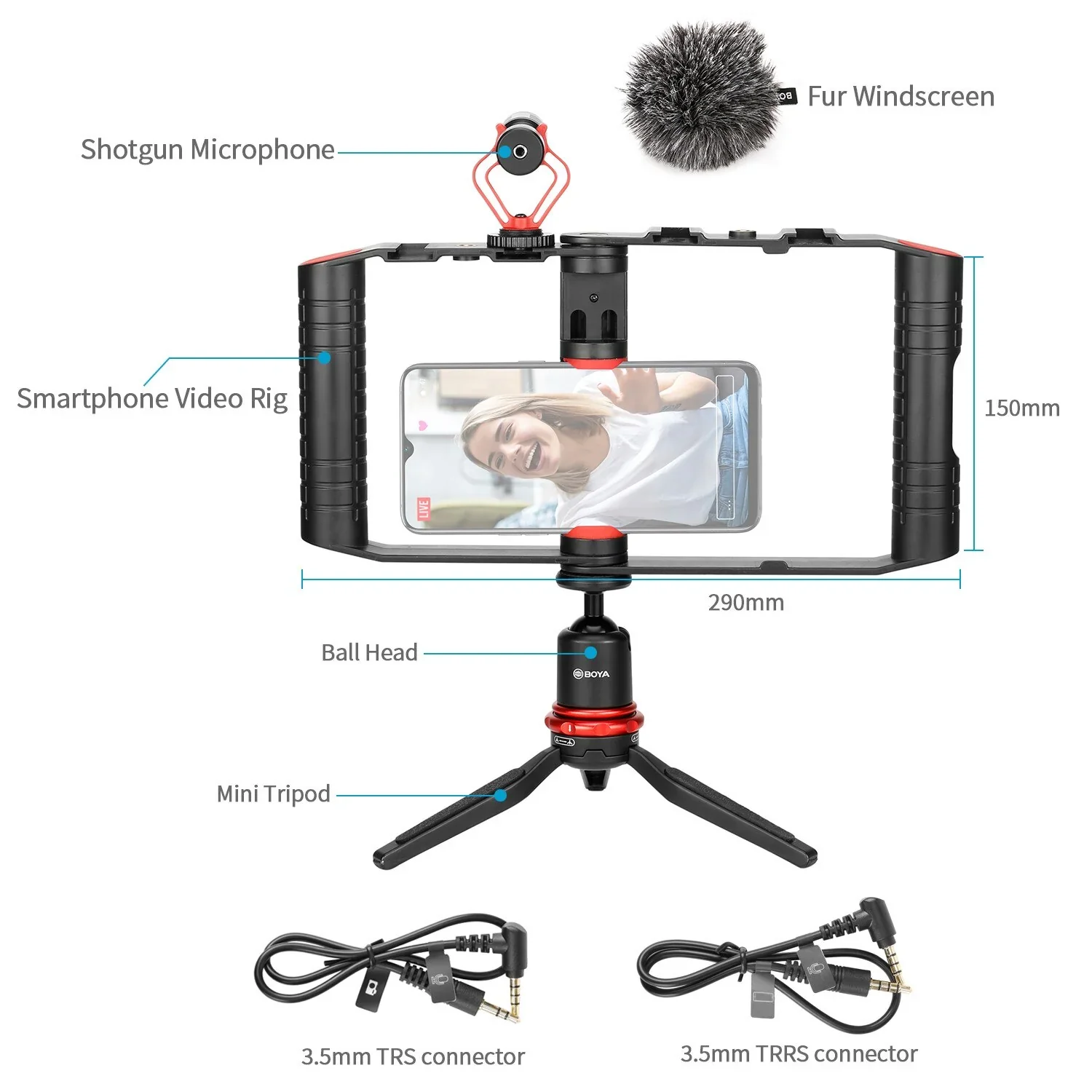 BOYA Multifunctional Smartphone Video Kit – Black - Image 9