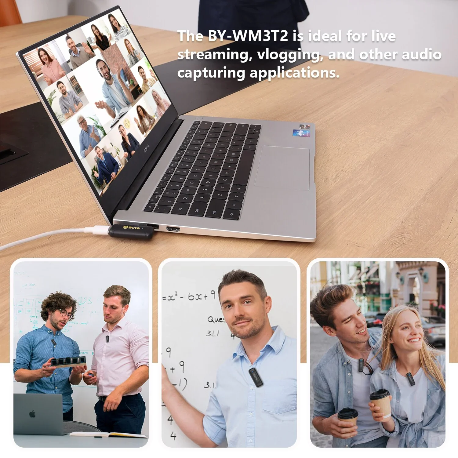 BOYA Smallest 2.4Ghz Wireless Microphone for Type-C device( 1TX+1RX ) -Black - Image 8