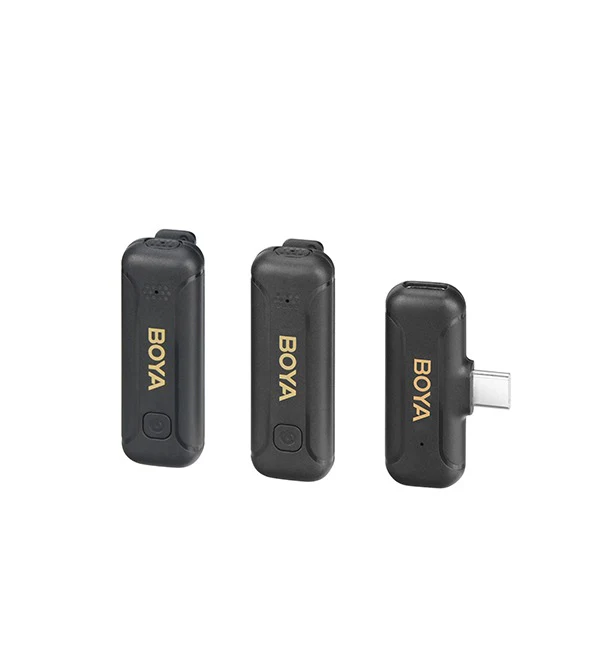 BOYA Smallest 2.4Ghz Wireless Microphone for Type-C device( 2TX+1RX ) – Black - Image 2