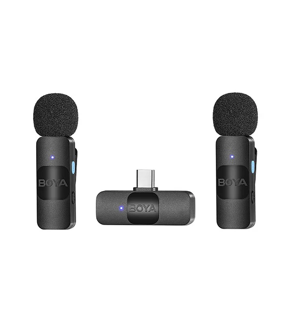 BOYA Smallest 2.4Ghz Wireless Microphone for Type-C device( 2TX+1RX ) – Black - Image 3