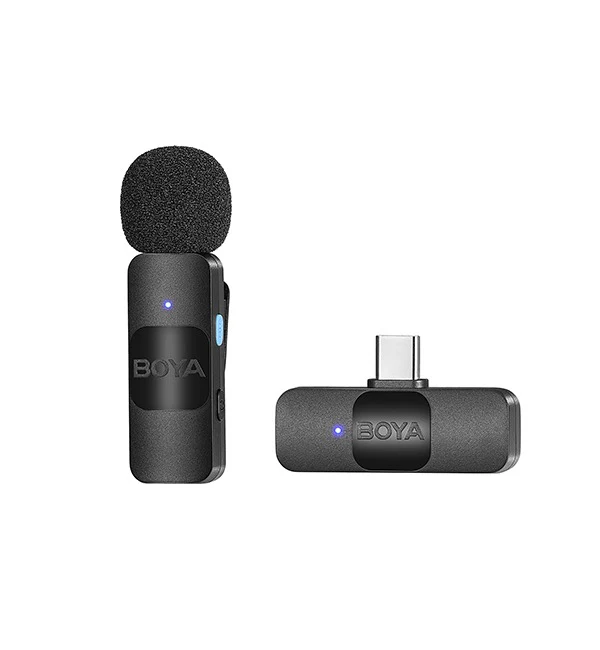 BOYA Smallest 2.4Ghz Wireless Microphone for Type-C device(1TX+1RX) – Black - Image 3