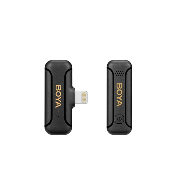 BOYA Smallest 2.4Ghz Wireless Microphone with Lightning connector for iOS device( 1TX+1RX) – Black
