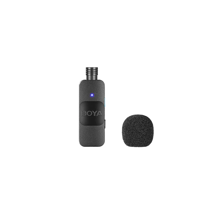 BOYA Smallest 2.4Ghz Wireless Microphone with Lightning connector for iOS device( 2TX+1RX) – Black - Image 2
