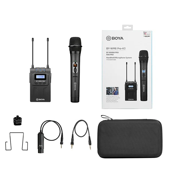 BOYA UHF Wireless Microphone System (1 Receiver, 1 Handheld Microphone) – Black - Image 6