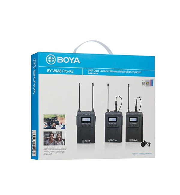 BOYA UHF Wireless Microphone System (1 Receiver, 2 Transmitters) – Black - Image 5