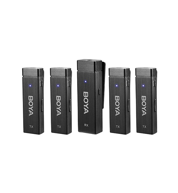 BOYA Ultracompact 2.4GHz Four-channel Wireless Microphone System – Black - Image 2