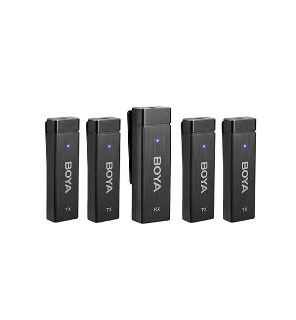 BOYA Ultracompact 2.4GHz Four-channel Wireless Microphone System – Black - Image 3