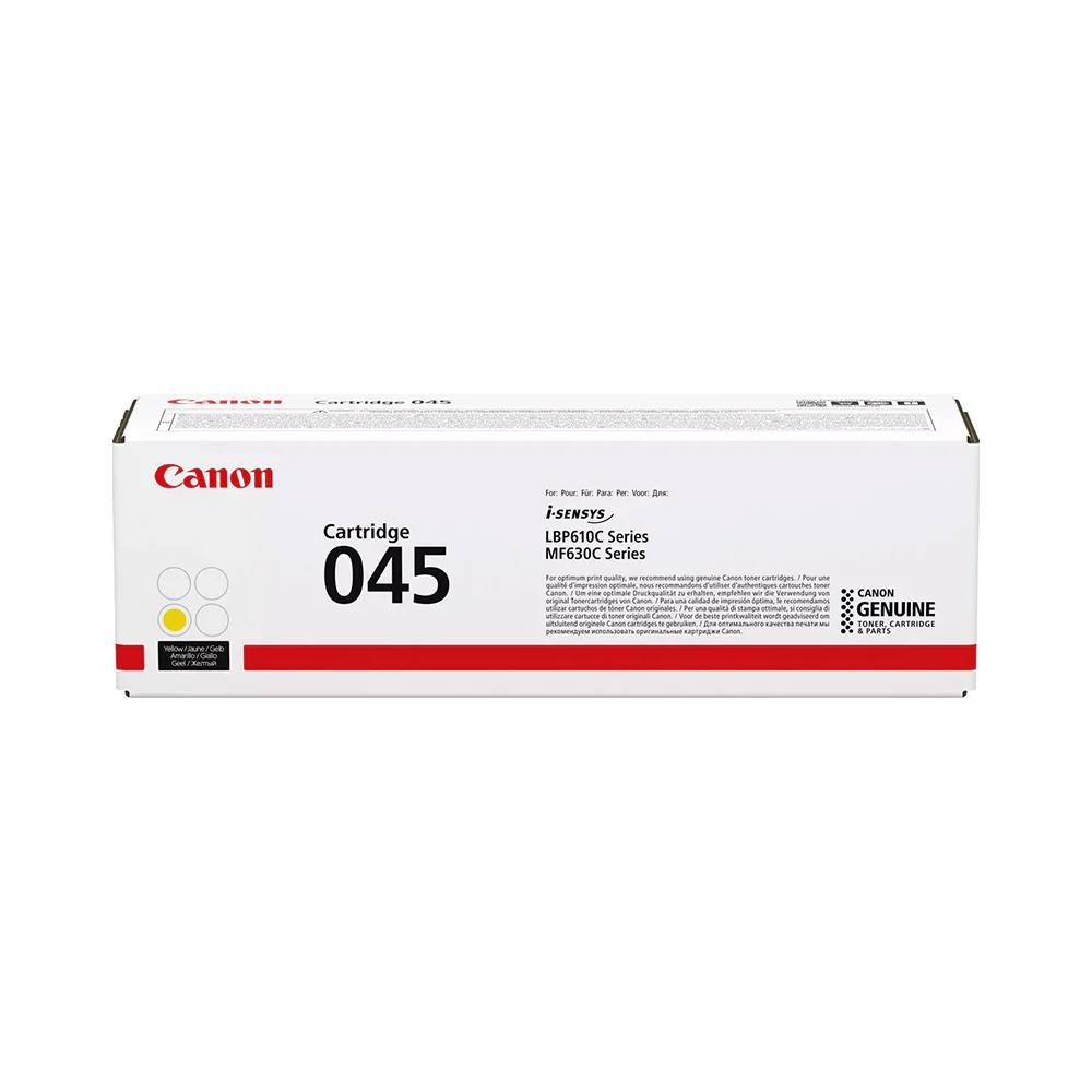 Canon 045 Yellow Toner Cartridge – 1.3K Pages / Yellow Color / Toner Cartridge