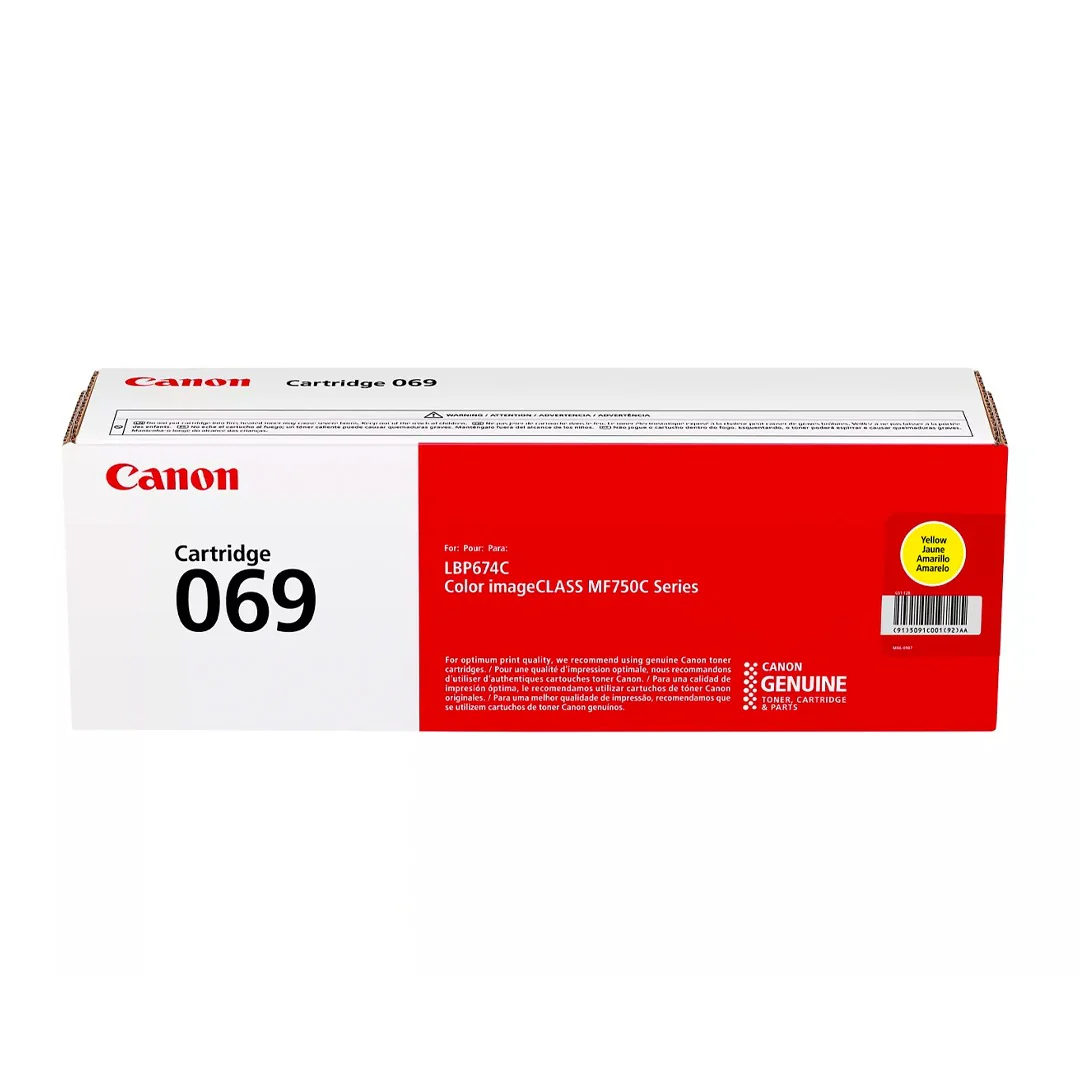 Canon 069 Yellow Toner Cartridge – 1.9K Pages/ Yellow Color/ Toner Cartridge