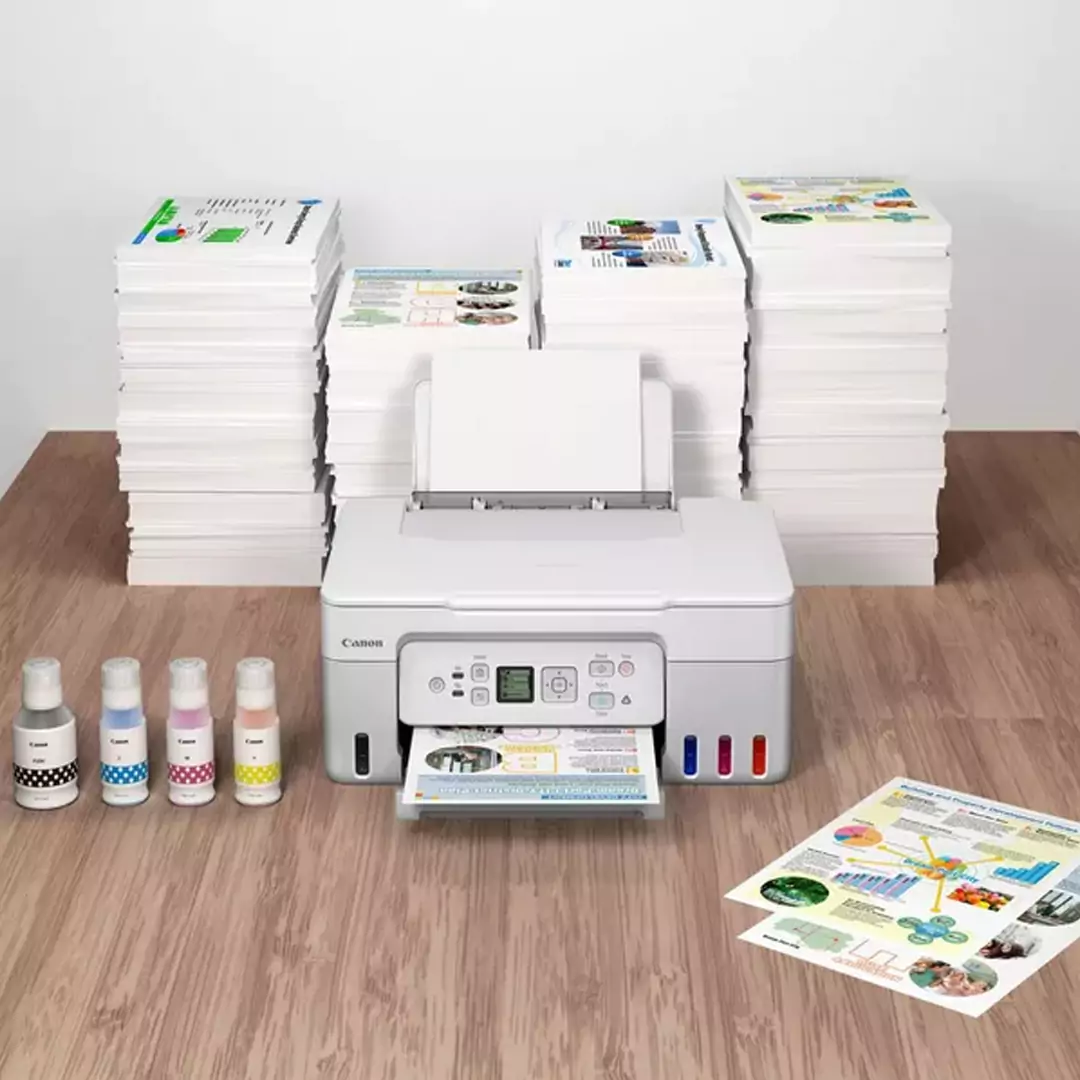 Canon PIXMA G3470 Wireless All-in-One MegaTank Printer - 11ppm / 4800dpi / A4 / Color / White + Bundle with A4 Paper - Image 8