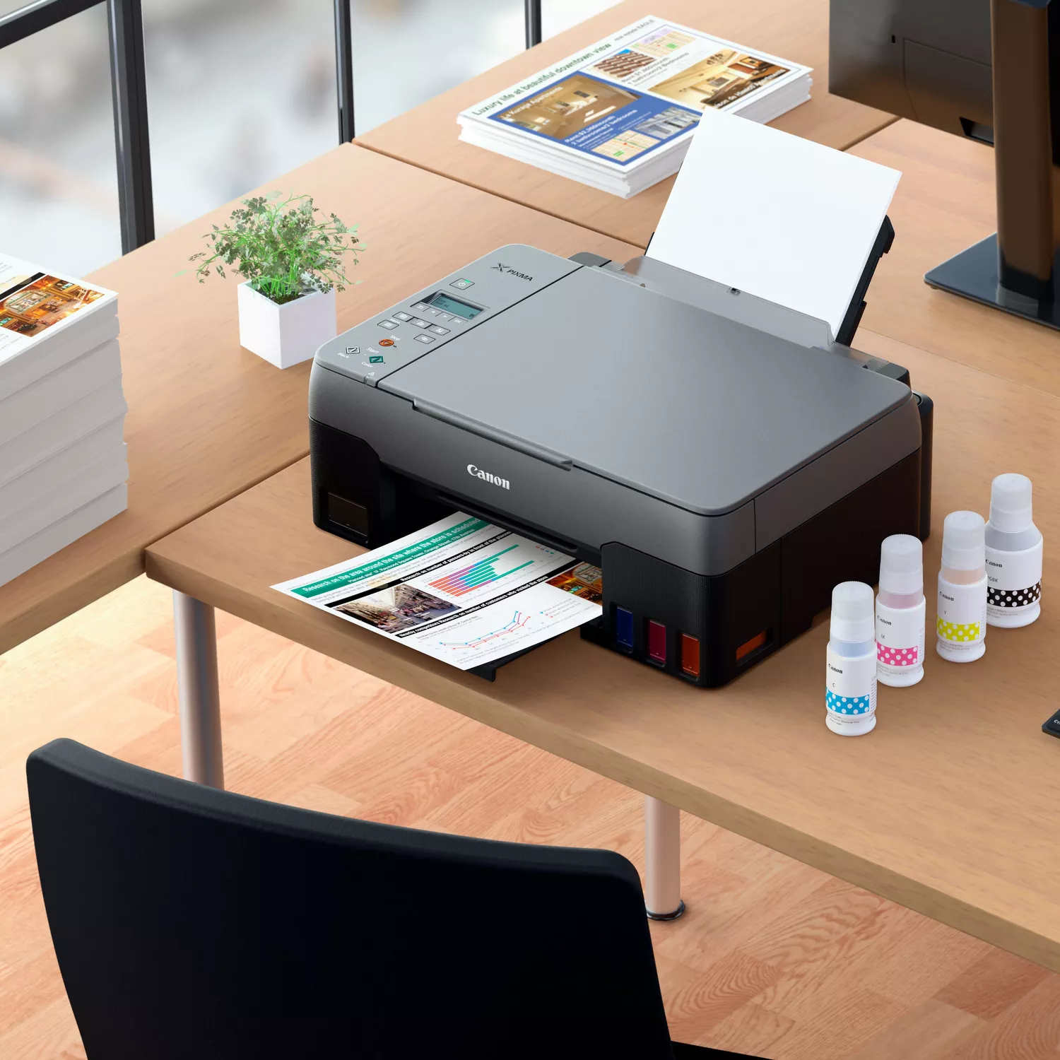 Canon PIXMA G3420 Wireless Colour 3-in-1 Refillable MegaTank Printer - Image 5