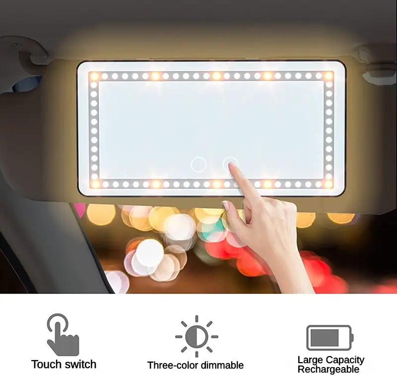 Car Makeup Mirror with Sun Visor and Fill Light for Beauty On-the-Go - Image 14