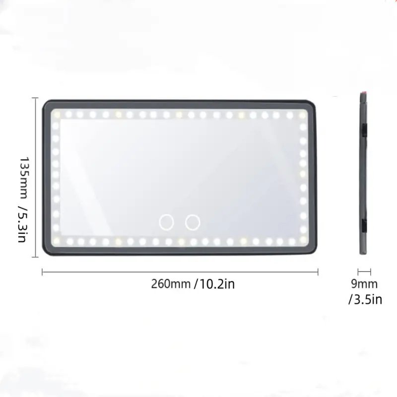 Car Makeup Mirror with Sun Visor and Fill Light for Beauty On-the-Go - Image 9