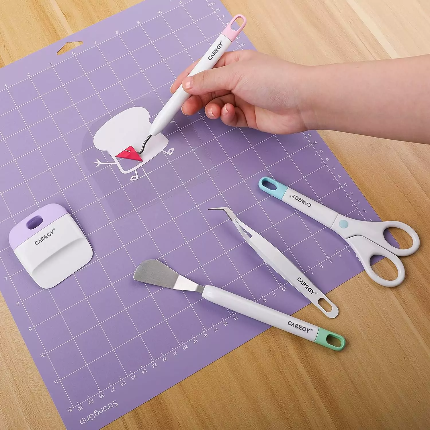 CAREGY Precision Vinyl Weeding Tools Set – Ideal for Cricut, Silhouette, Siser, Oracal 631/651/751 Vinyl Crafting - Image 4
