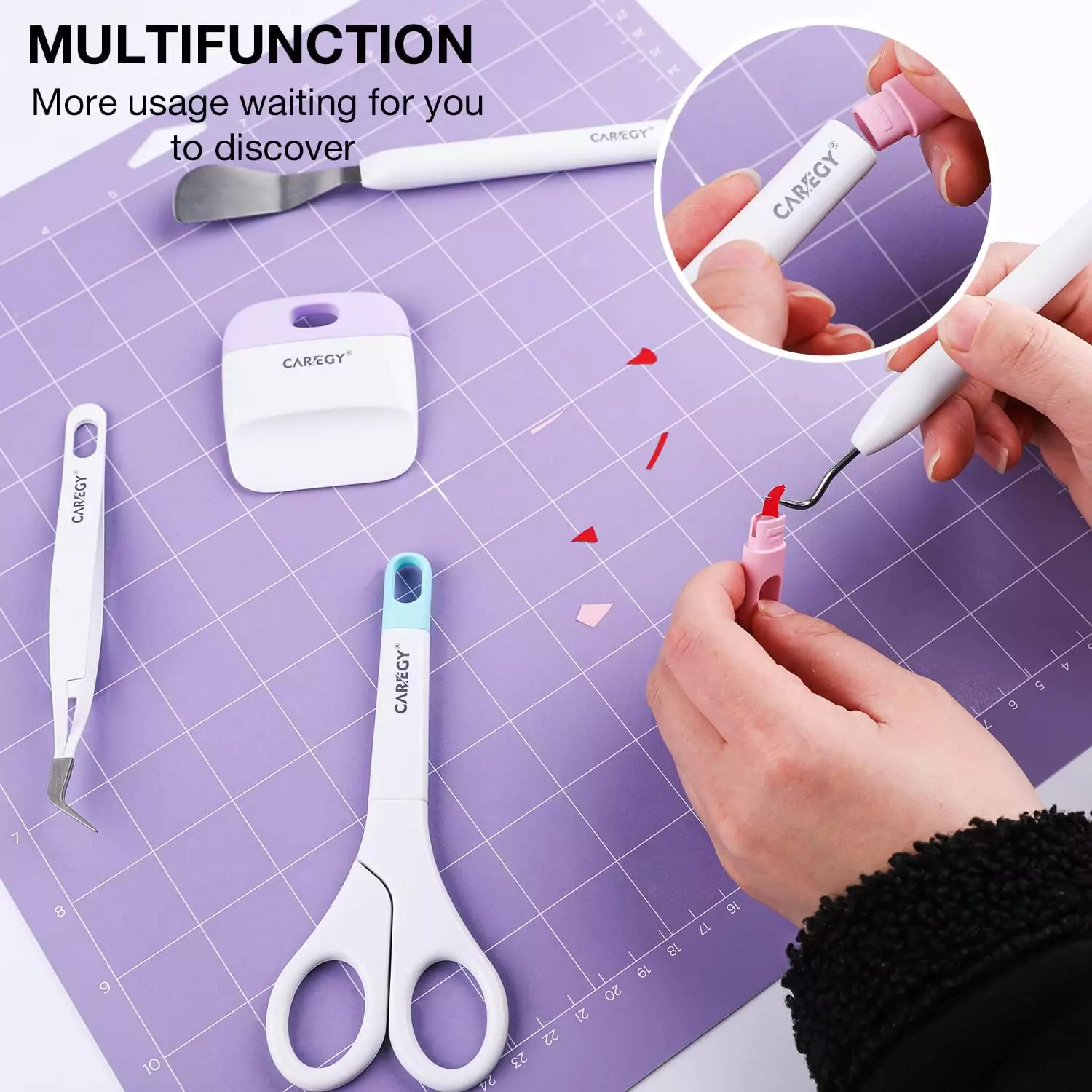 CAREGY Precision Vinyl Weeding Tools Set – Ideal for Cricut, Silhouette, Siser, Oracal 631/651/751 Vinyl Crafting - Image 7